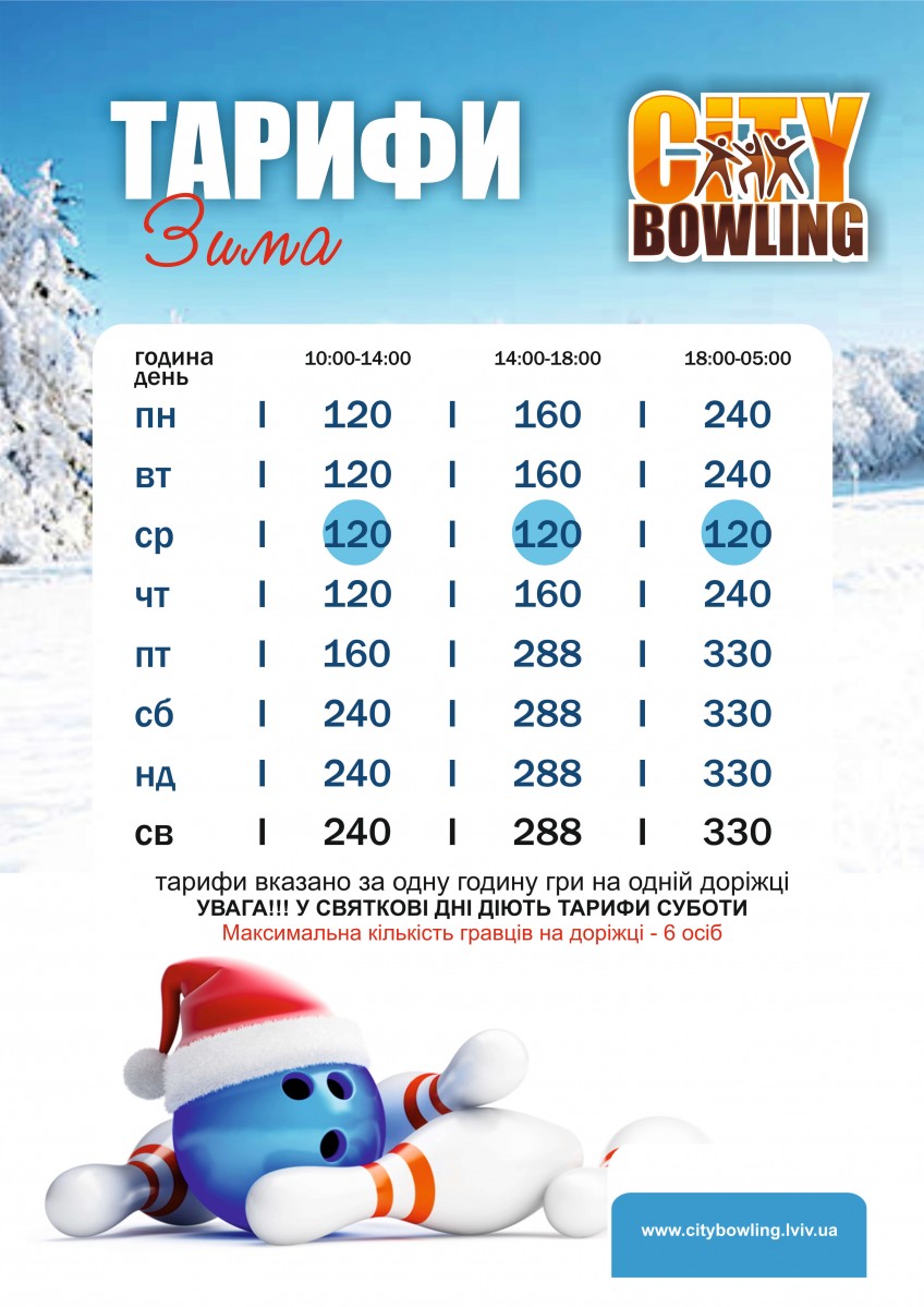 В City Bowling - зимові ціни!